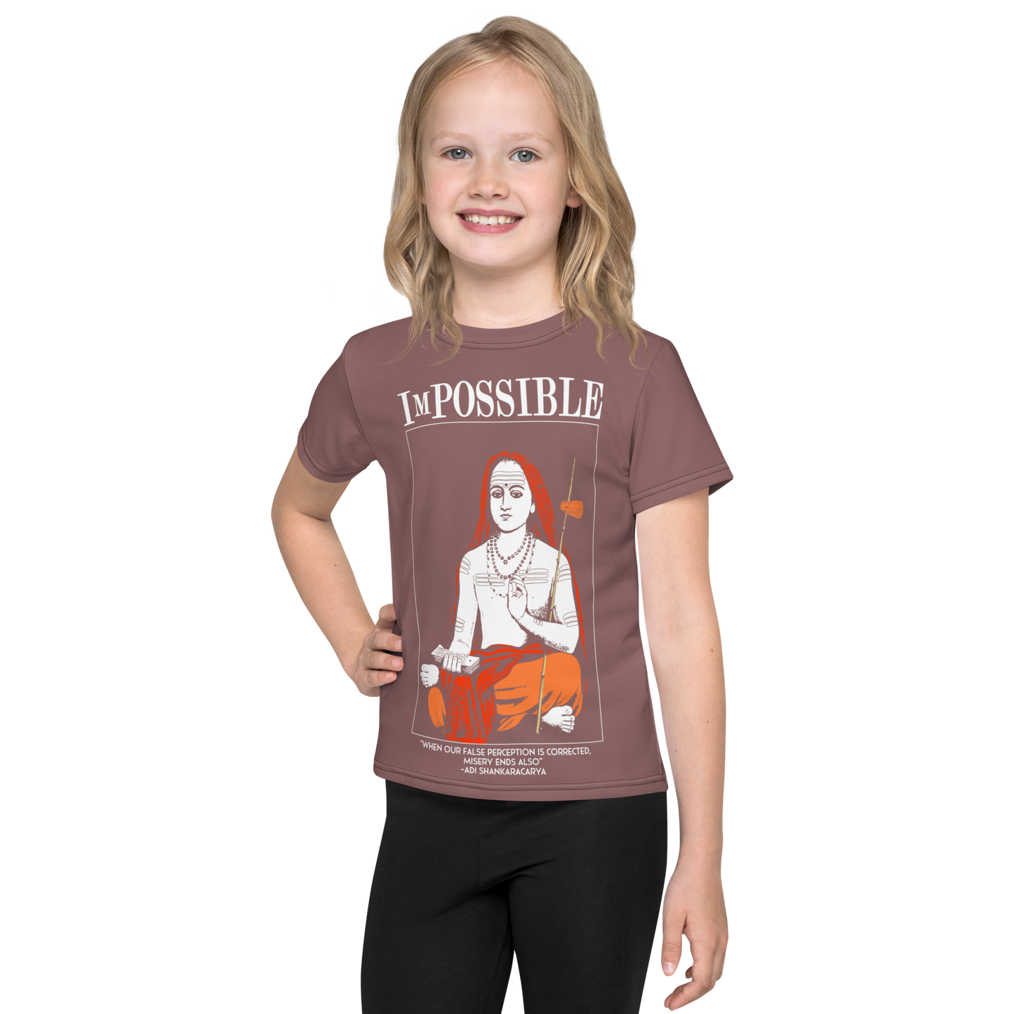 ImPossible Adi Shankarcharya -All-Over Print Kids Crew Neck T-Shirt