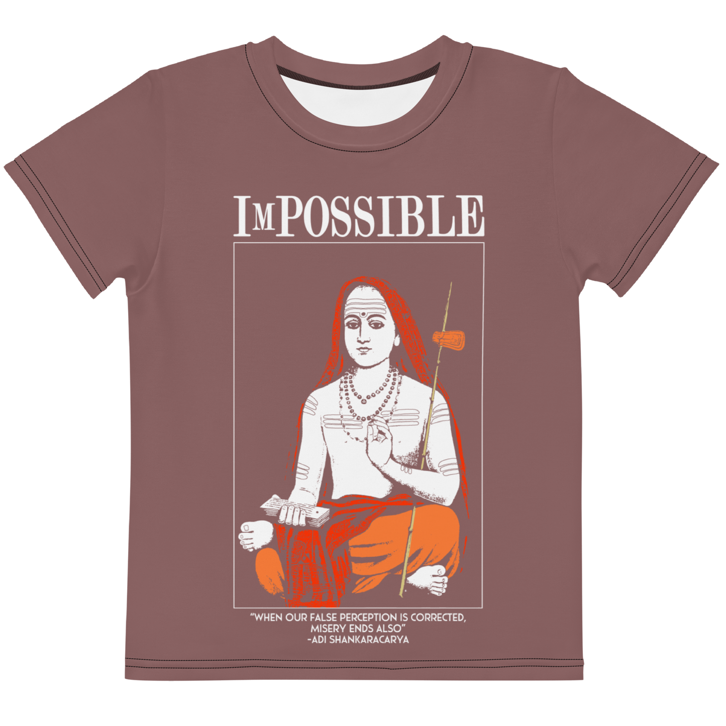 ImPossible Adi Shankarcharya -All-Over Print Kids Crew Neck T-Shirt