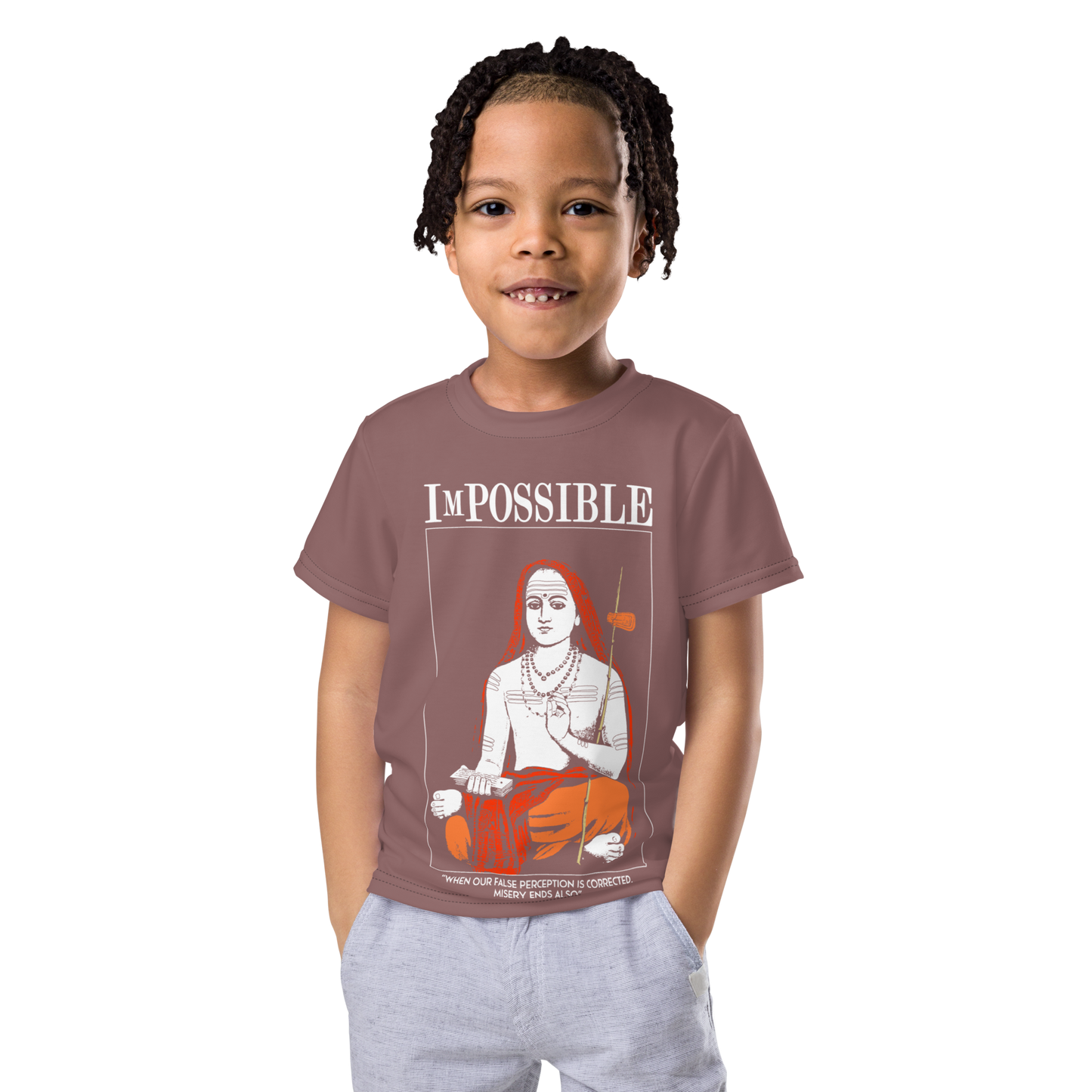 ImPossible Adi Shankarcharya -All-Over Print Kids Crew Neck T-Shirt