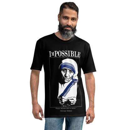 Men's Crew Neck T-Shirt : ImPossible Mother Teresa