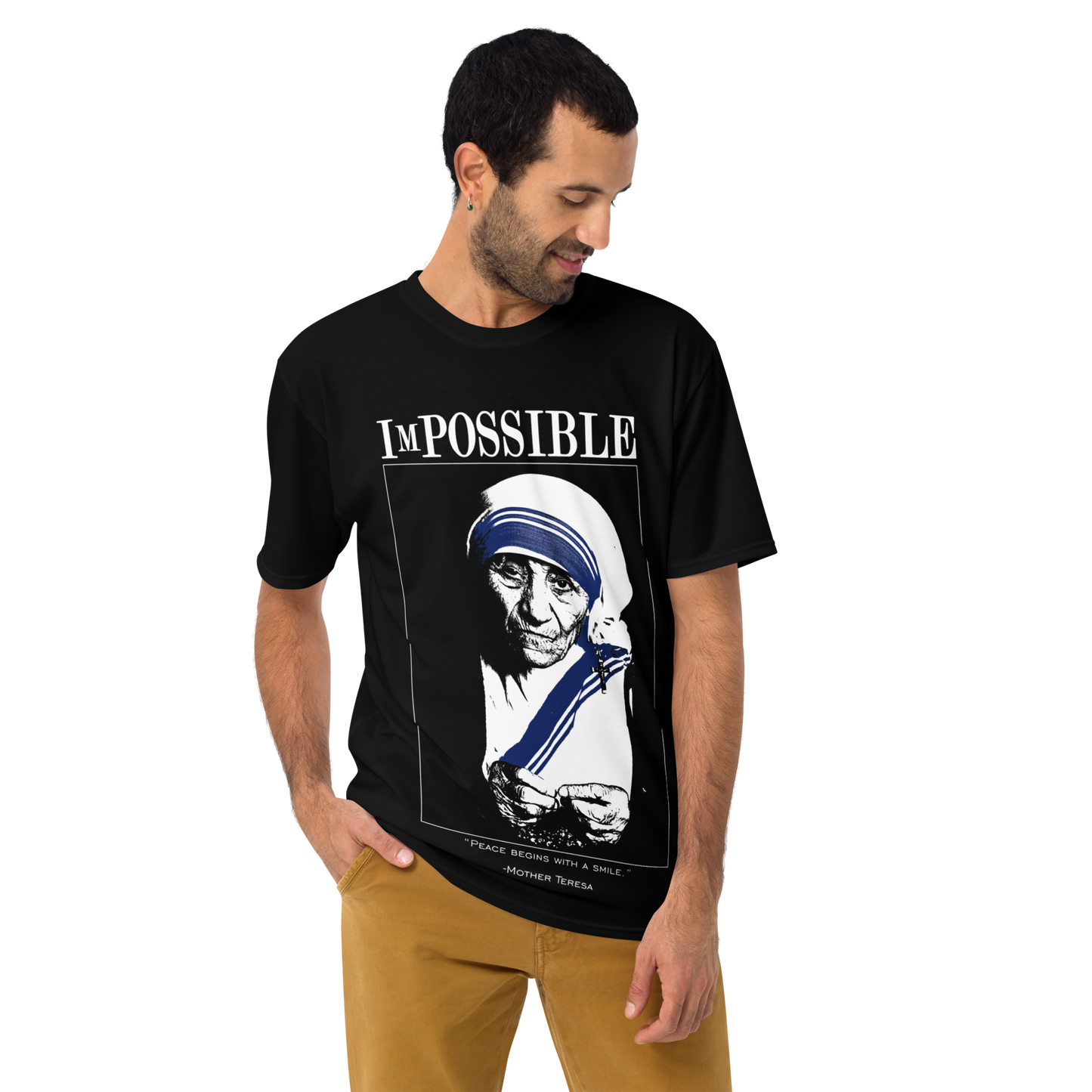 Men's Crew Neck T-Shirt : ImPossible Mother Teresa