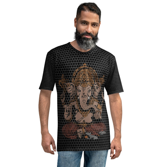 Men's Crew Neck T-Shirt : Ganesha 3D