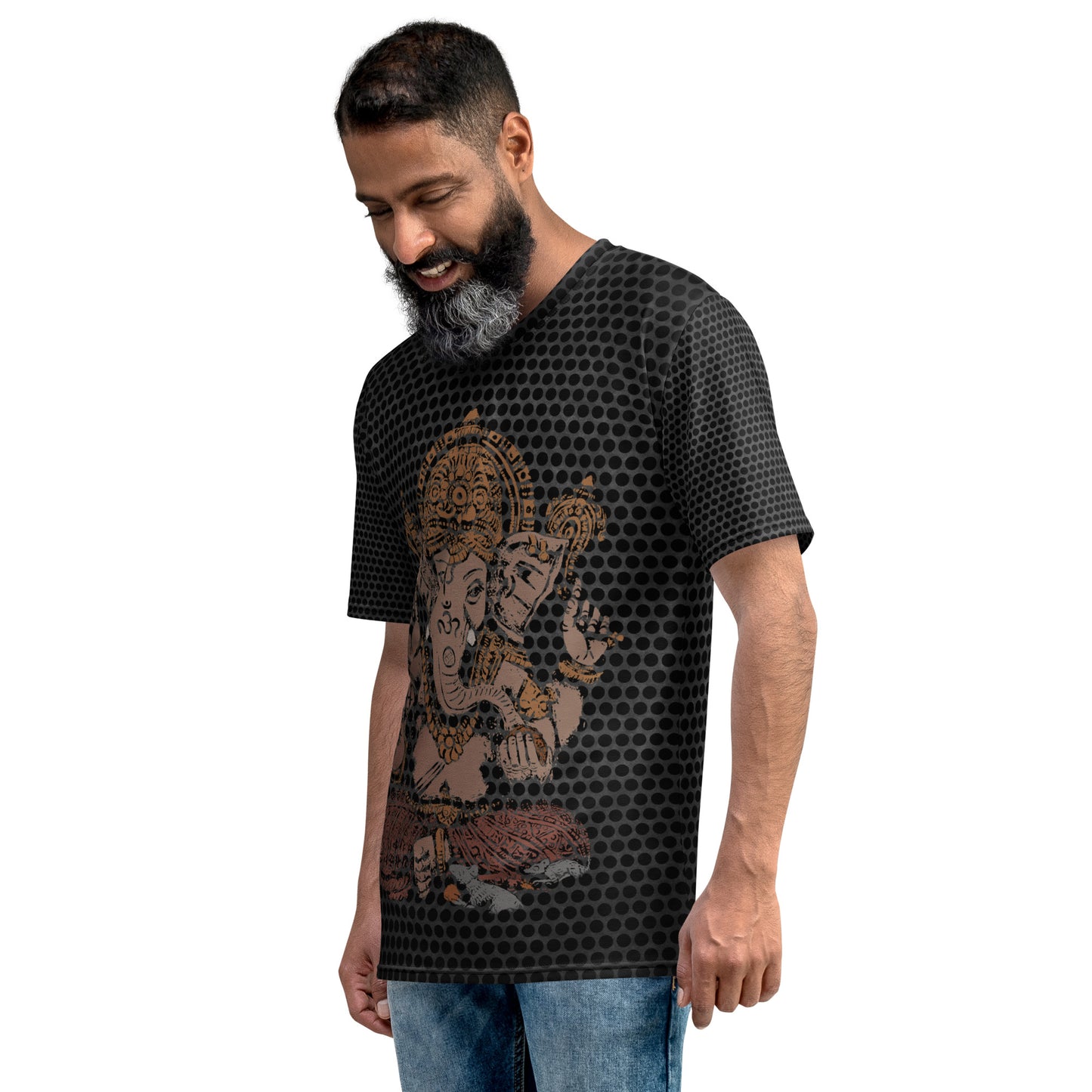 Men's Crew Neck T-Shirt : Ganesha 3D