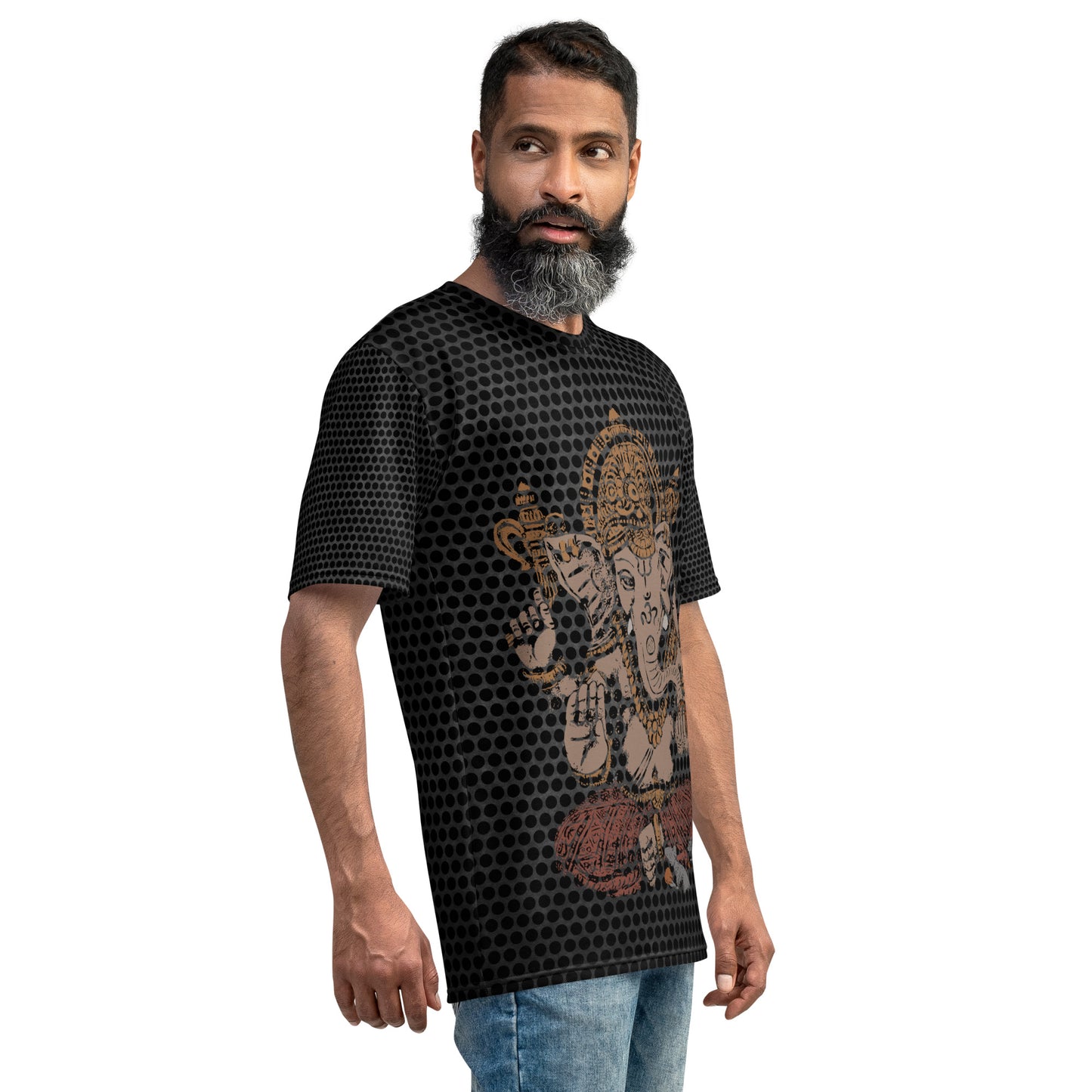 Men's Crew Neck T-Shirt : Ganesha 3D