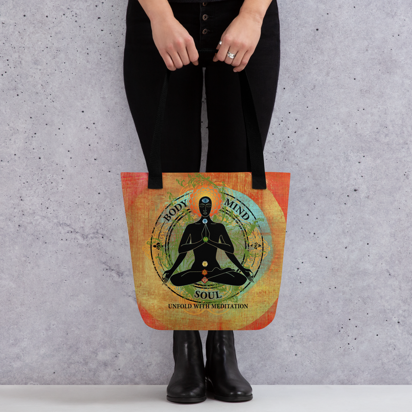 Tote bag : Yoga Body Mind & Soul