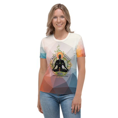 Women's T-shirt : Yoga Body Mind & Soul