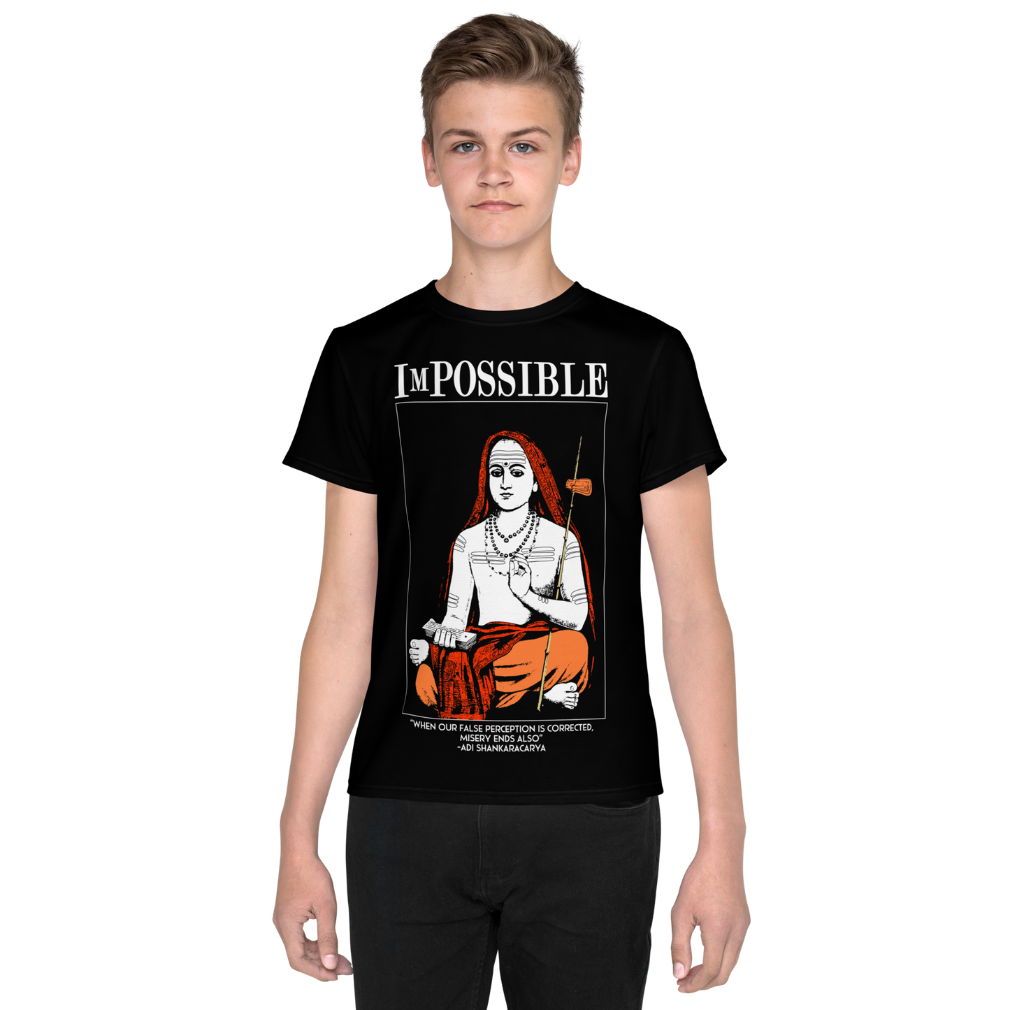 Youth Crew Neck T-shirt : ImPossible Adi Shankarcharya