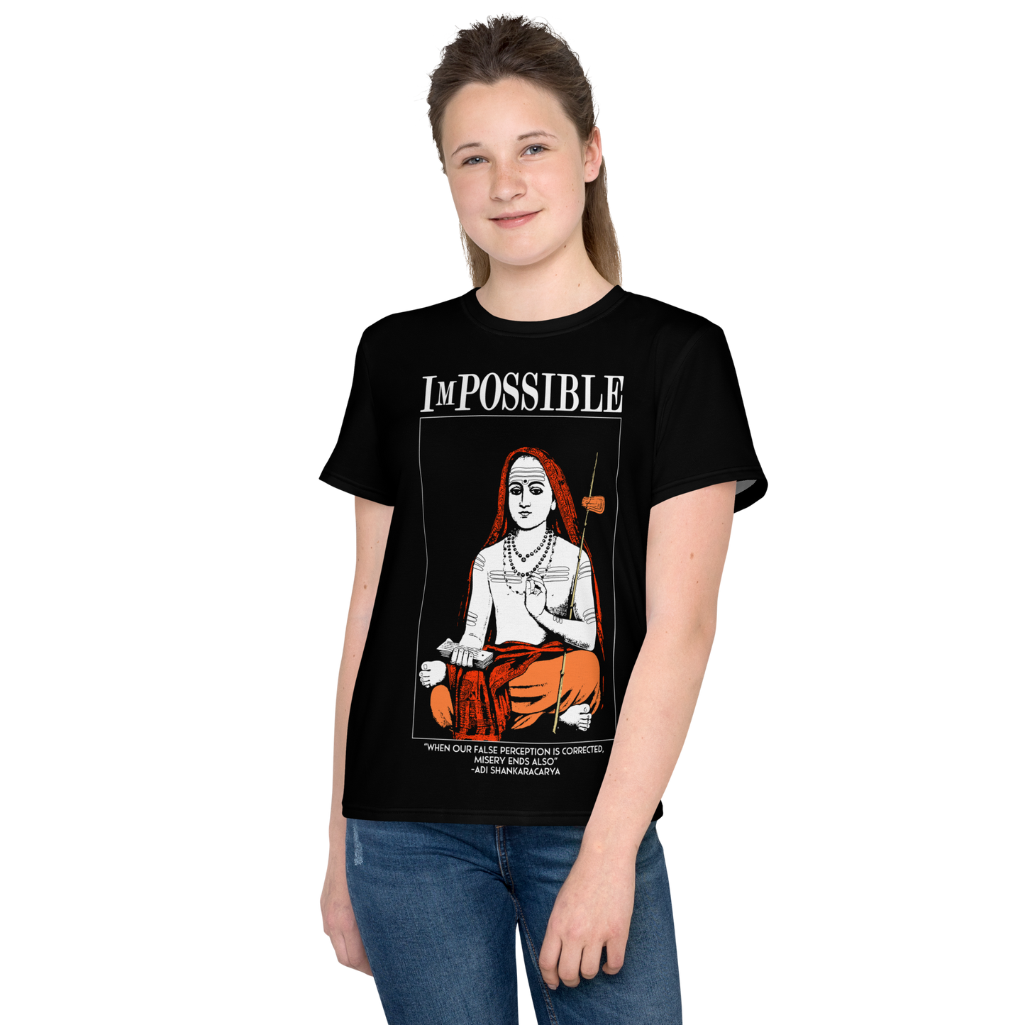 Youth Crew Neck T-shirt : ImPossible Adi Shankarcharya