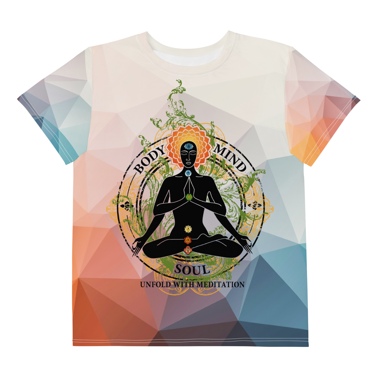 Youth Crew Neck T-shirt : Yoga Body Mind & Soul