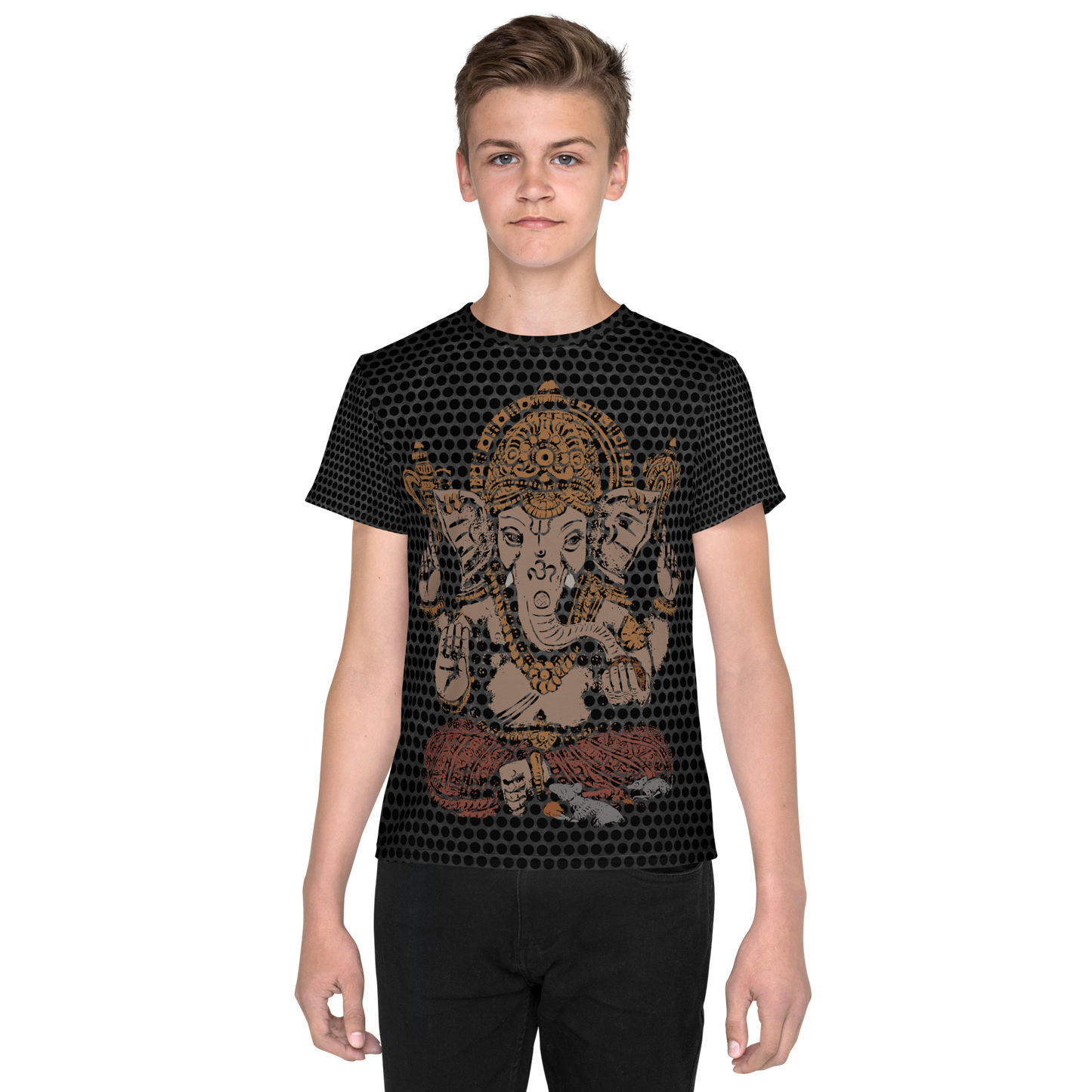 Youth Crew Neck T-shirt : Ganesha 3D