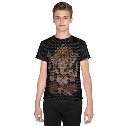 Youth Crew Neck T-shirt : Ganesha 3D