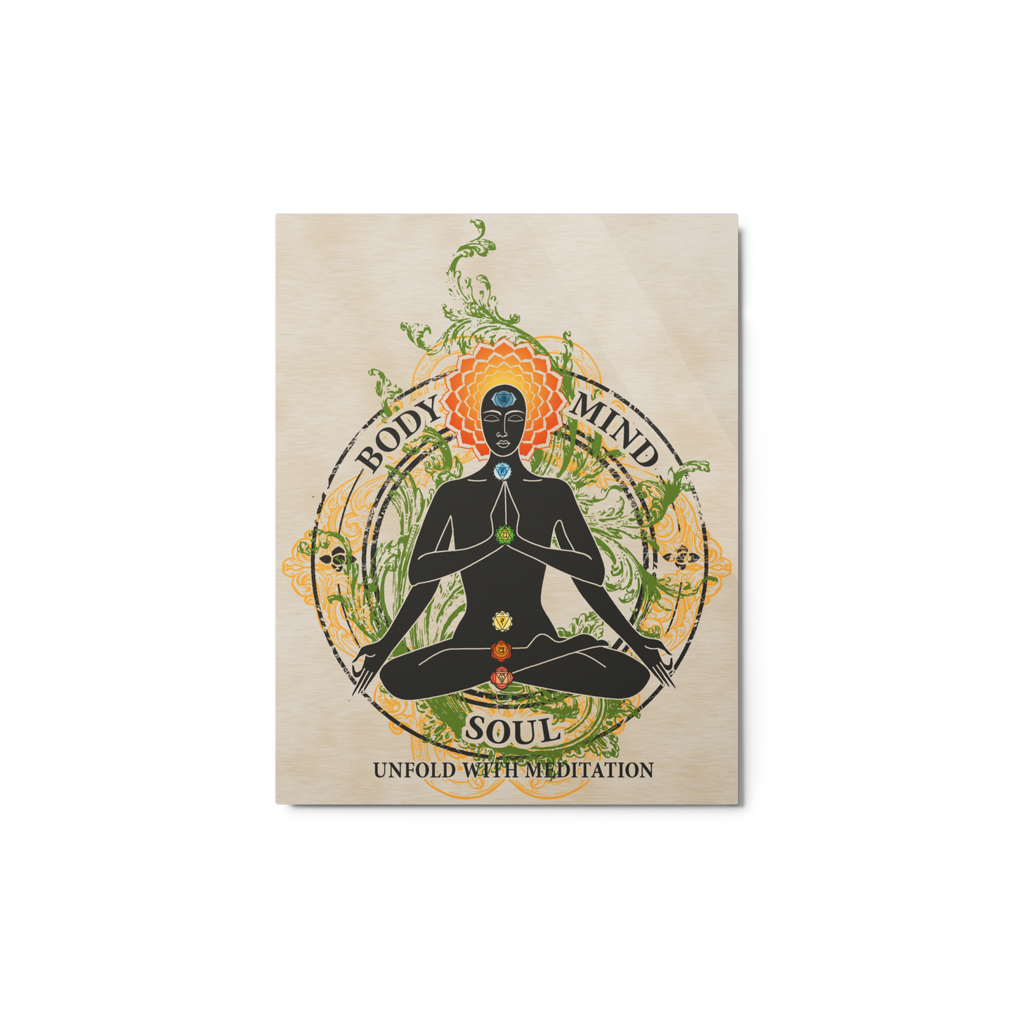 Metal Print : Yoga Body Mind & Soul