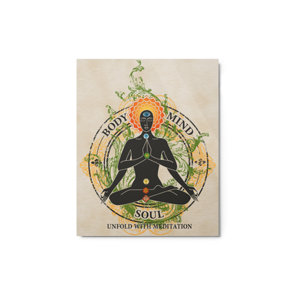 Metal Print : Yoga Body Mind & Soul