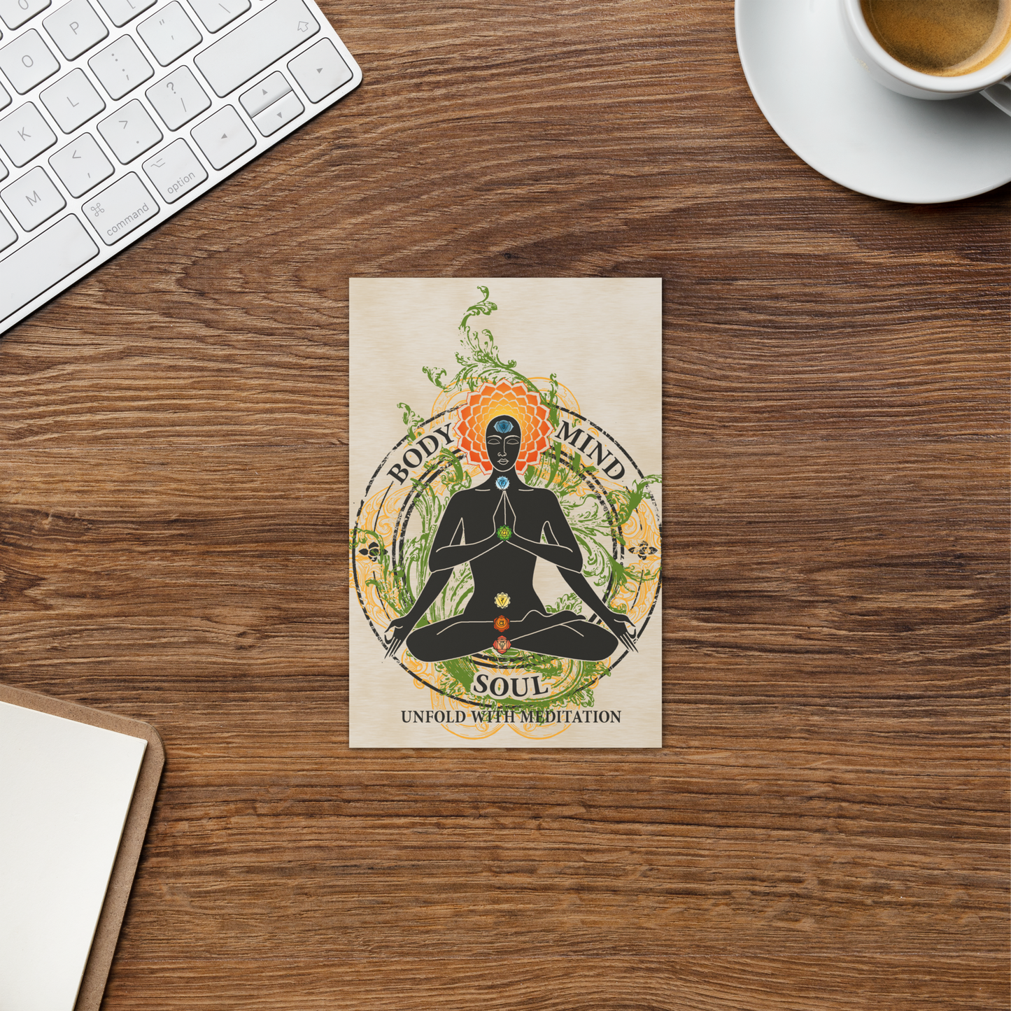 Yoga Body Mind Soul-Greeting Card