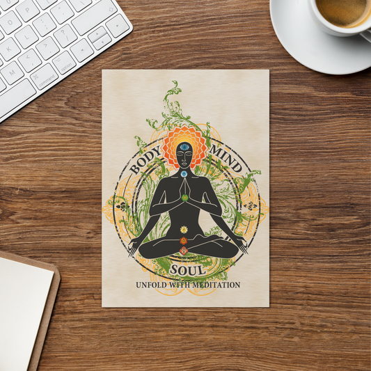 Yoga Body Mind Soul-Greeting Card