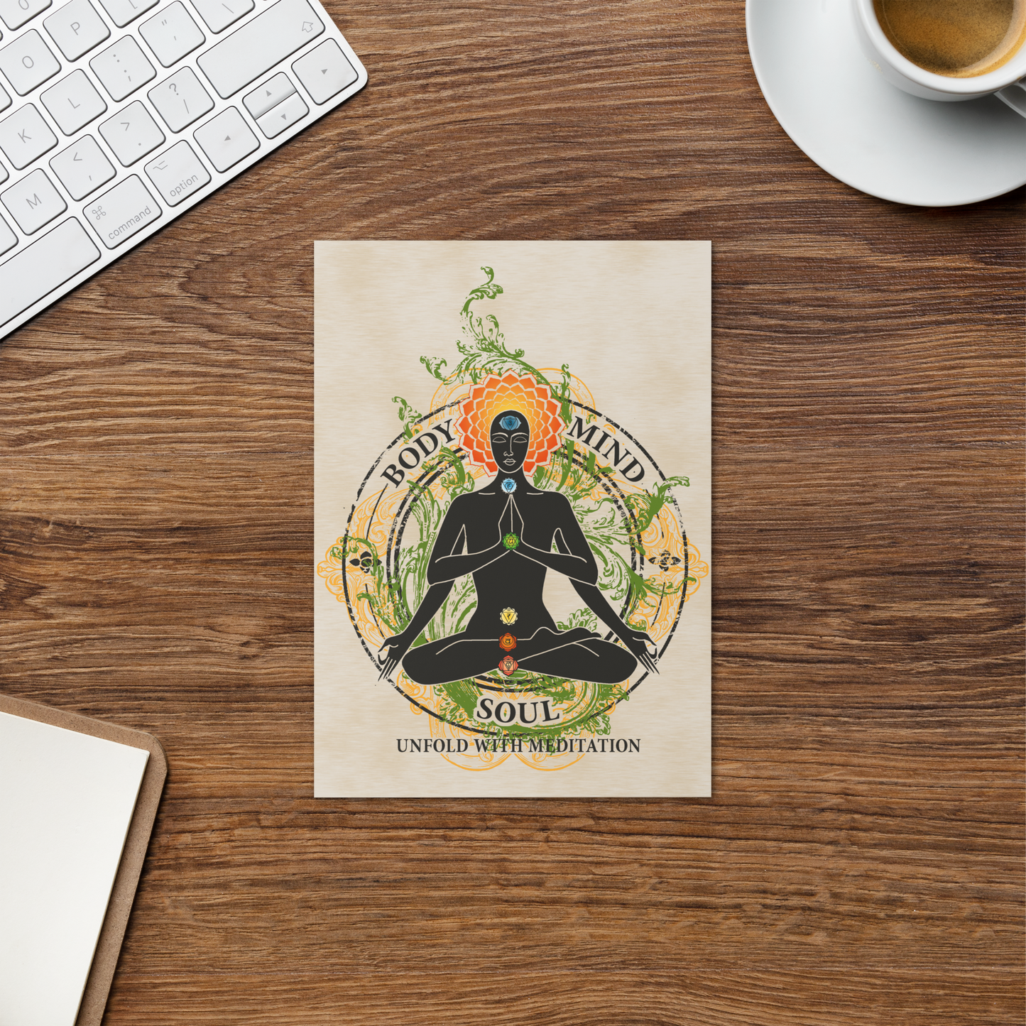 Yoga Body Mind Soul-Greeting Card