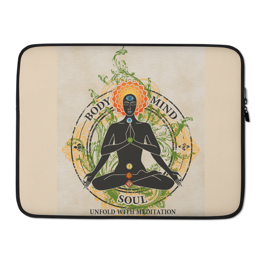 Yoga Body Mind Soul -Laptop Sleeve