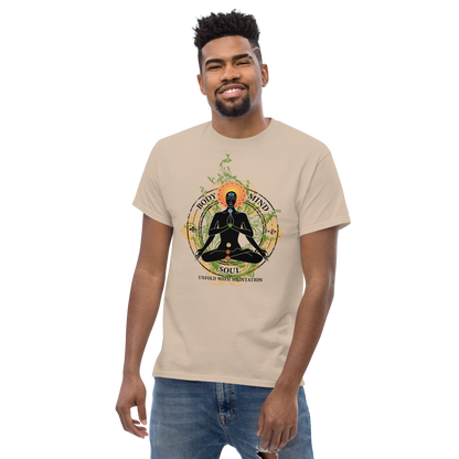 Men's classic tee : Yoga Body Mind & Soul