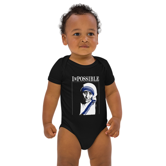 Organic Cotton Baby Bodysuit: ImPossible Mother Teresa