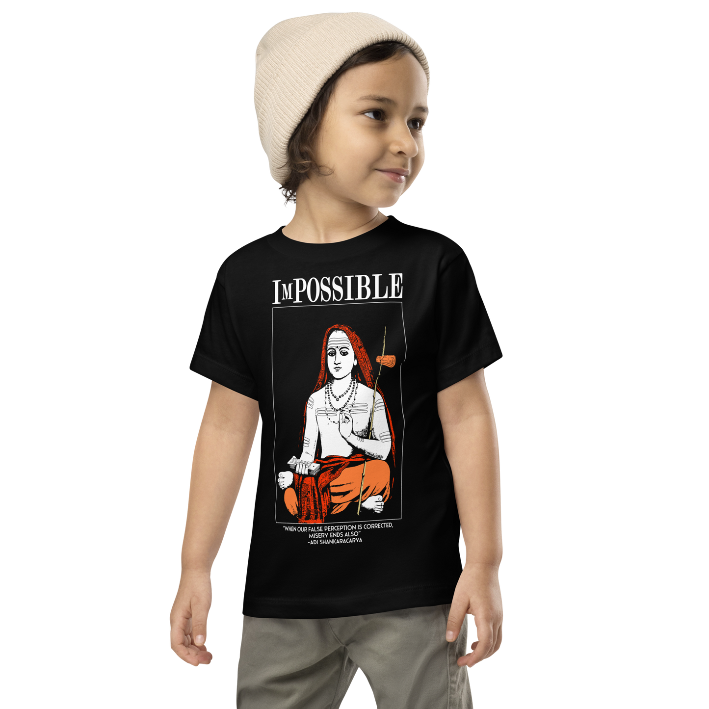 Toddler Short Sleeve Tee : ImPossible Adi Shankaracharya