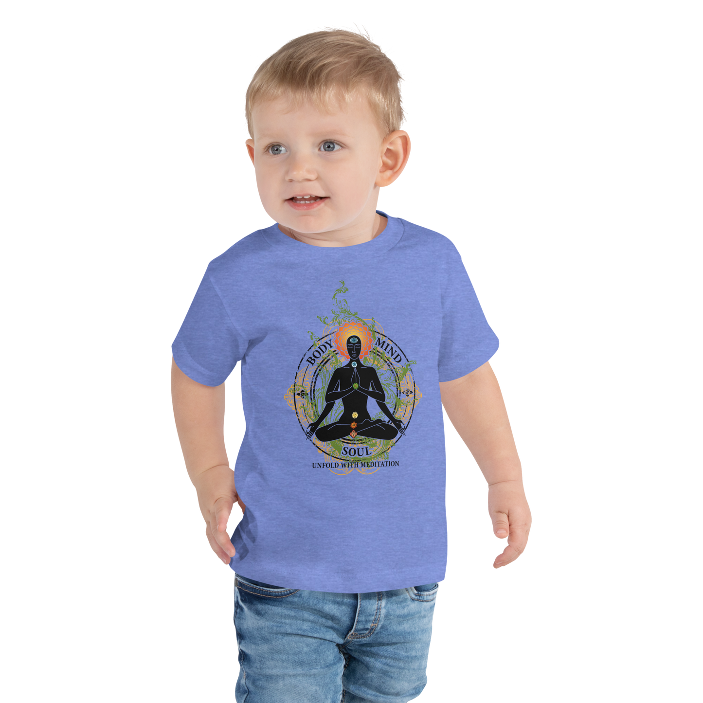 Toddler Short Sleeve Tee : Yoga Body Mind & Soul