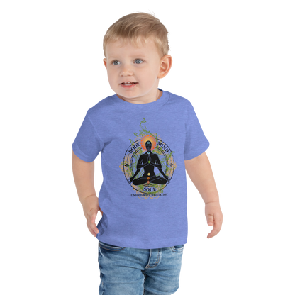 Toddler Short Sleeve Tee : Yoga Body Mind & Soul