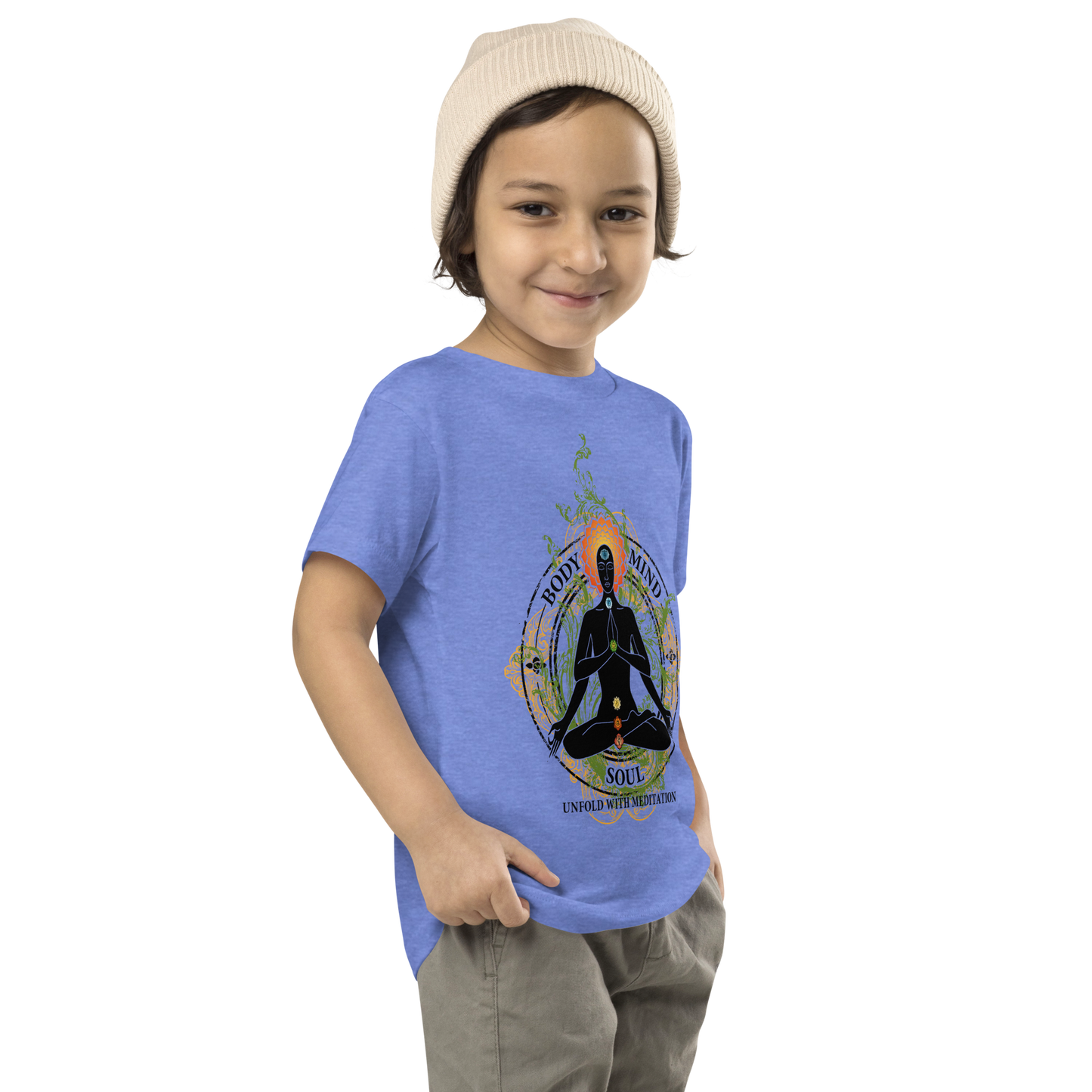 Toddler Short Sleeve Tee : Yoga Body Mind & Soul