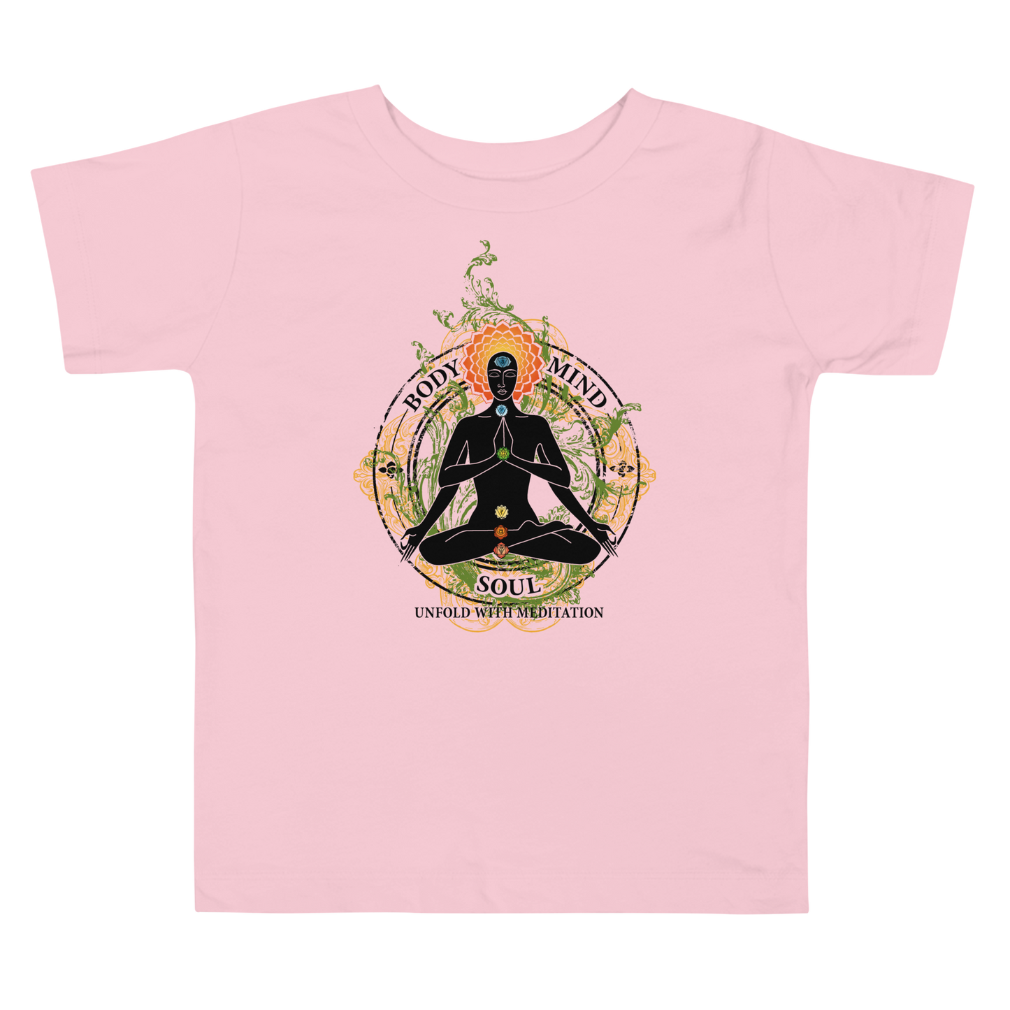 Toddler Short Sleeve Tee : Yoga Body Mind & Soul