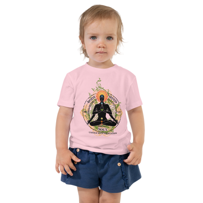 Toddler Short Sleeve Tee : Yoga Body Mind & Soul