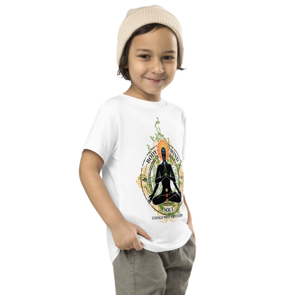 Toddler Short Sleeve Tee : Yoga Body Mind & Soul