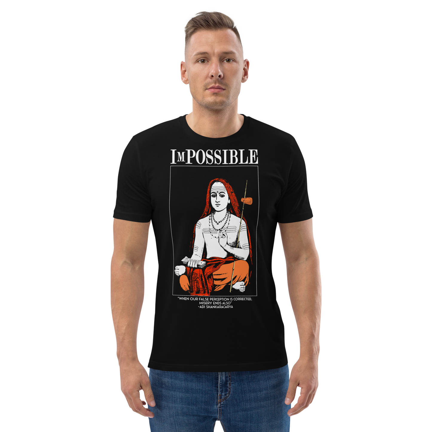 Unisex organic cotton t-shirt : ImPossible Adi Shankarcharya