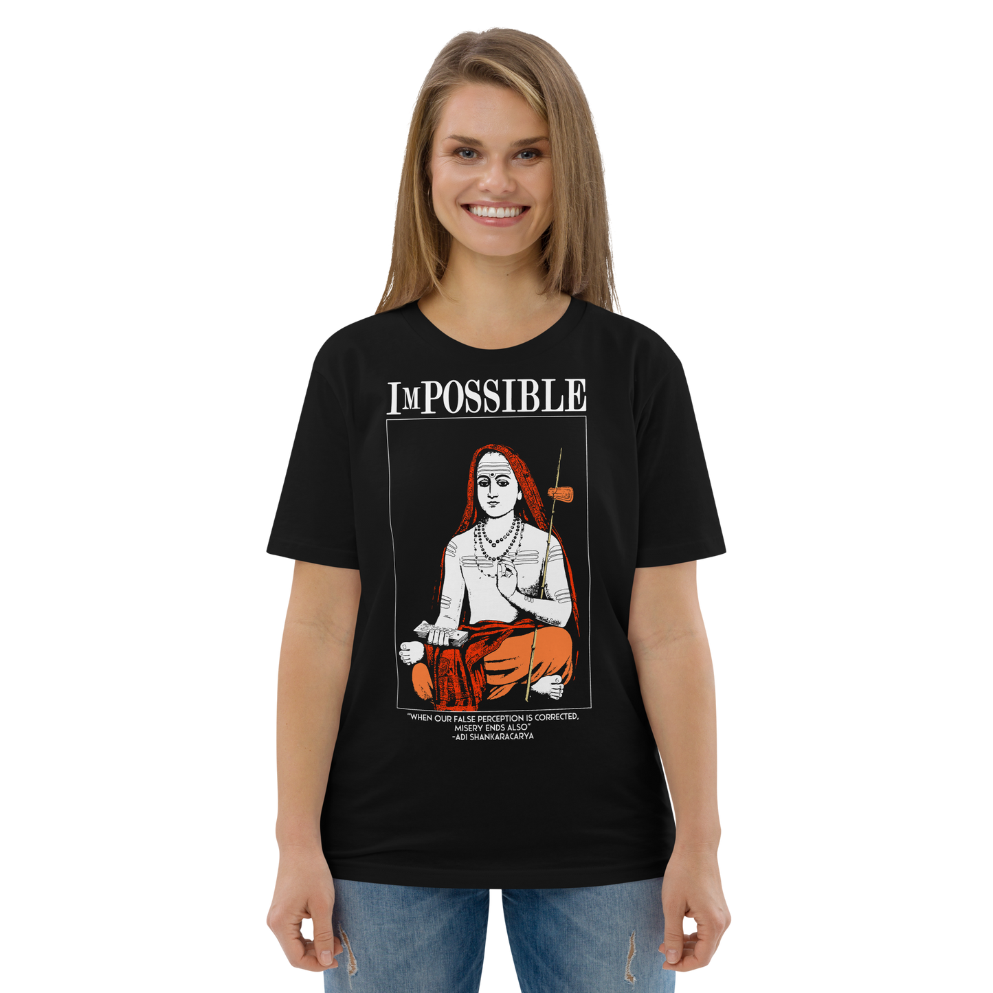 Unisex organic cotton t-shirt : ImPossible Adi Shankarcharya