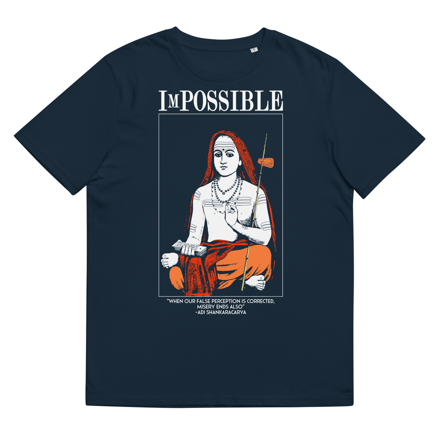 Unisex organic cotton t-shirt : ImPossible Adi Shankarcharya