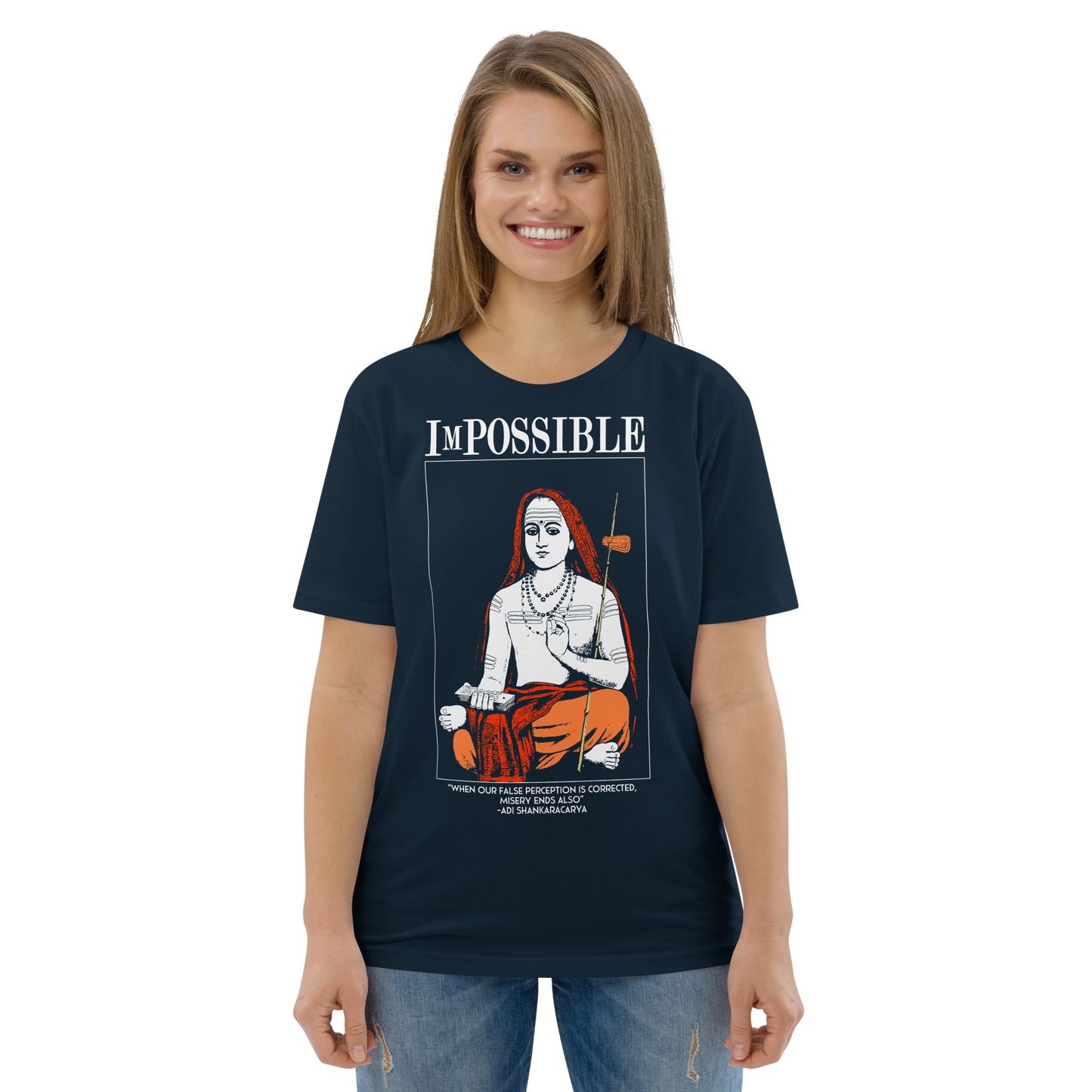 Unisex organic cotton t-shirt : ImPossible Adi Shankarcharya